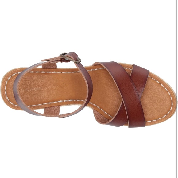 Tan and Brown Women's Sandals wedges - Picture 4 of 9